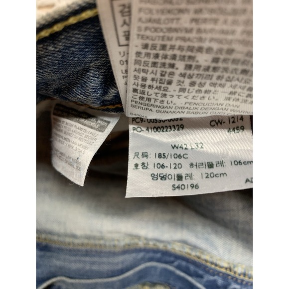 Levis 550 Jeans Mens Size 42x32  Blue‎ Denim Straight Leg - Picture 7 of 12